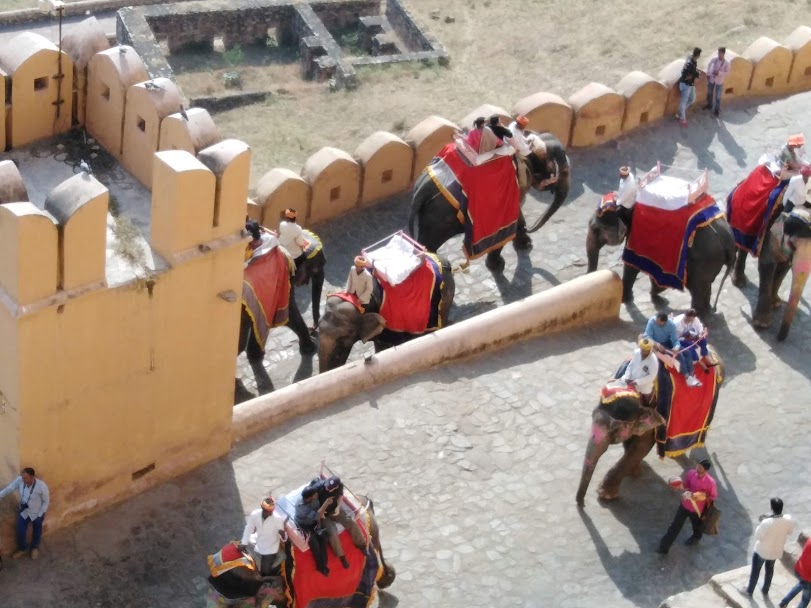 Elephant ride at Amber Fort, Jaipur